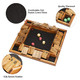 Amerous 14 Players Shut The Box Dice Game Wooden Board Table Math 12 Inches