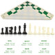 Oumoda 4 King Tournament Chess Set Foldable 20 Silicone Chess Board Mat Green