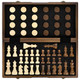 Amerous Magnetic Wooden Chess And Checkers Game Set (2 In 1) Chess 15 Inches