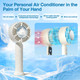 Handheld Cooling Fan, Handheld Fan Mini Air Conditioner Refrigeration Fan, Ice Cooling Mode With 3 Speed Wind, Usb Rechargeable Handheld Cooling Fan, Handheld Fan Mini Air Conditioner Refrigeration Fan, Ice Cooling Mode With 3 Speed Wind, Usb Rechargeable