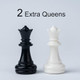 Youkekoee Chess Set With 2 Extra Queens 9.7Inch Magnetic Foldable Chessboard Travel