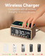 Wamgra Digital Alarm Clocks Radio For BedroomsFm Radio and White Noise Sound White