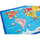Yunhe Xinqiao Toys Factory Montessori Continents Playmat With Matching Wooden Cards World Map Matching Game