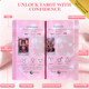 Xsylohxl Oil Painting Pink Tarot Cards With Unique Foil Edge And Guide Pink