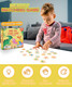 Protado Wooden Match Memory Game For Kids Memory Matching Cards Educational Memory 24Pc