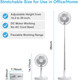 Foldaway/Foldable Fan With 7200Mah Rechargeable Battery BuiltIn, Running Time 1024 Hours Telescopic Tube Portable Quiet Floor Fan Foldaway/Foldable Fan With 7200Mah Rechargeable Battery BuiltIn, Running Time 1024 Hours Telescopic Tube Portable Quiet Floor Fan