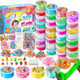 Yopinsand Diy Slime Kit Slime Making Kit For Girls Crystal Clear Slime 32 Cups Clear