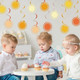 Zoiiwa Boho Sun Banners First Trip Around The Sun Birthday Decorations Muted 60Pcs