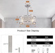 Caged Ceiling Fan With Lights, Indoor Enclosed 6 Speeds Reversible Ceiling Fans With Remote Control, Crystal Modern Industrial