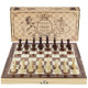 Amerous Chess Set X12 Folding Wooden Standard Travel International Chess Board Game 12