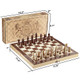 Amerous Chess Set X12 Folding Wooden Standard Travel International Chess Board Game 12