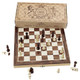 Amerous Chess Set X12 Folding Wooden Standard Travel International Chess Board Game 12