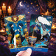 Dpehakmk Azure Arcana Tarot Deck 78 Tarot Cards With General Guidebook Artistic Blue