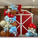 Xipegpa Red Blue Cow Balloons Arch Garland Kit Cow Party Decorations For 158 Pcs Red