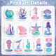 Zoiiwa Mermaid Birthday Decorations Little Mermaid Table Centerpiece Under The Sea Centerpiece 24 Pcs