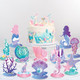 Zoiiwa Mermaid Birthday Decorations Little Mermaid Table Centerpiece Under The Sea Centerpiece 24 Pcs