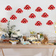Zoiiwa Mushroom Party Decoration Mushrooms Honeycomb Centerpieces For Table Paper 3D Mushroom 10Pcs