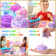 Inksbui Confetti Slime Kit Sparkling Glimmer Crunchy Foam Jelly Cubes Slime Stress