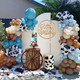 Xipegpa Blue Cow Balloons Arch Garland Kit Cow Party Decorations For Baby 158 Pcs Blue