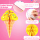 Zoiiwa Ice Cream Honeycomb Balls Decorations Centerpieces For Tables Ice Cream Hanging 8Pcs