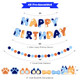 Danadia PreStrung Happy Birthday Banner No Diy Birthday Decorations With Circle Dot Blue