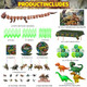 Fire Rose Dinosaur Birthday Party Supplies Dinosaur Style Decorations Include Backdrop Tablecloth Banners