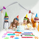 Zoiiwa Karate Party Favors Include Inflatable Sword Headbands Colorful Karate Party Decorations 72Pcs