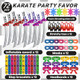 Zoiiwa Karate Party Favors Include Inflatable Sword Headbands Colorful Karate Party Decorations 72Pcs