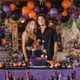 Xipegpa Orange Purple Black Flower Cake Toppers Balls Cake Decorations For Birthday 35 Pcs Orange