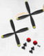 Volantexrc Rc Plane Propellers 2Piece Set With 4Blade Propeller Protector And Adapter