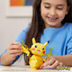Mega Brands Pok'mon Building Toys Set Build and Show Pikachu With Articulated And 4 Inches 205 Pieces