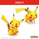 Mega Brands Pok'mon Building Toys Set Build and Show Pikachu With Articulated And 4 Inches 205 Pieces