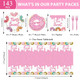 Zoiiwa Two Sweet Birthday Party Decorations Girls Donut Tableware Set Sweet Donut 143Pcs