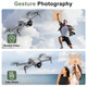 Asfsfq Pro Drone With Camera For Adults 4KBrushless Motors Drone For Kids Grey