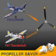 Rckuler 3Blade Propeller Compatible With Volantexrc 4 Channel F4U Corsair (Wingspan And 400Mm 3Pcs