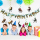 Qujowi Dinosaur Birthday Party Decorations Dinosaur Birthday Banner Hanging Swirls Streamers Dino 8Pcs