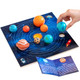 Adena Montessori Wooden Solar System Model Board Puzzle With 3D Planets Models For