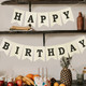 Crownos Burlap Happy Birthday Banner Assembled Reusable Black Happy Birthday Sign For Black