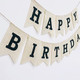 Crownos Burlap Happy Birthday Banner Assembled Reusable Black Happy Birthday Sign For Black