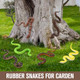 Vertintong Fake Snakes Prank Soft Rubber Snake Realistic Keep Birds Away Lifelike 6Pcs