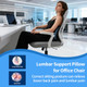 Raygis Lumbar Support PillowMemory Foam Back Cushion For Office ChairCar SeatTravelErgonomic Posture 2 Pack