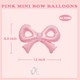 Zafete Mini Pastel Pink Bow Foil Balloon Small Bow Knot Balloons Pink 10 Inch 10Pcs