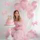 Zafete Mini Pastel Pink Bow Foil Balloon Small Bow Knot Balloons Pink 10 Inch 10Pcs