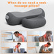 Yunari 3In1 Cordless Neck And Cervical Massager Pillow With Heating and Airbag Grey