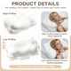 Kryndors Cloud Pillow Ergonomic Memory Foam For Neck Pain Relief Contoured Support White