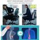 Yig9Sugr Inflatable Lumbar Support Pillow For Travel Seat And Office Chair Back Grey