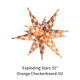 Zafete The Life Of A Birthday Girl Balloons Banner Bright Orange Checkered Orange