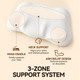 Felinefold Cloud Pillow Ergonomic Memory Foam Cervical Neck Support Pillow For Side White