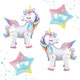 Zafete Self Standing Rainbow Unicorn Star Foil Balloons Arch Kit Unicorn Girl