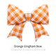Zafete Orange And White Bow Disco Ball Foil Balloons Orange Checkered Gingham 37 Inch Orange